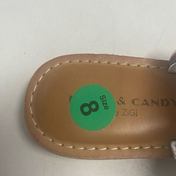 ROCK & CANDY by Zigi Jera Braided Silver Slip On Sandals Size 8 New With Defects - Picture 9 of 11